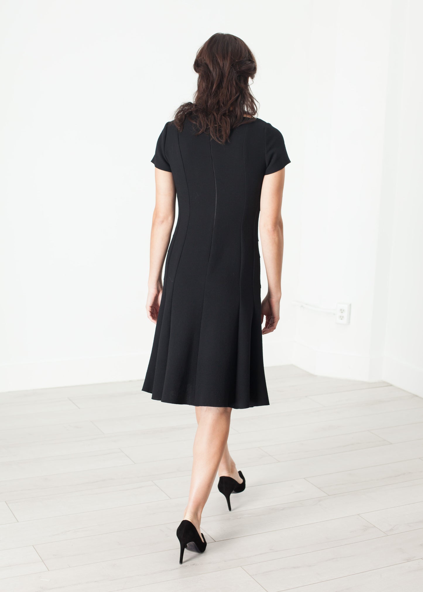 Lined Silhouette Dress in Black